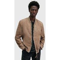 Allsaints Kemble Suede Bomber Jacket - Light Brown