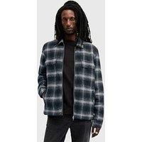 Allsaints Marley Check Shacket - Dark Blue