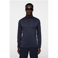 J Lindeberg Mens Golf Destry Zip Midi Layer - Navy