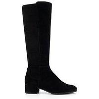 Dune London Wide Fit Tayla Stretch Suede Knee High Boot