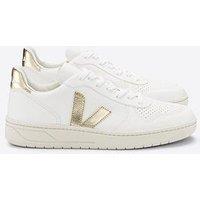 Veja Womens V-10 Trainers - White/Gold