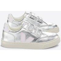 Veja Girls Small V-12 Trainers - Silver