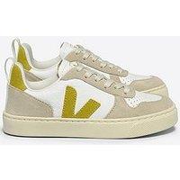 Veja Junior Small V-10 Laces Trainers - White/Green