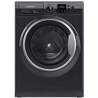 Hotpoint Anti-Stain Nswm846Bsuk 8Kg Load, 1400 Spin Washing Machine - Black - A Rated