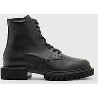 Allsaints Vaughan Leather Lace Up Boot - Black