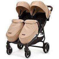 Ickle Bubba Venus Max Double Stroller - Black / Biscuit / Tan