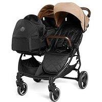 Ickle Bubba Venus Prime Double Stroller - Black / Biscuit / Tan
