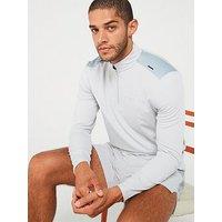 Gym King Mens React 1/4 Zip - Light Grey