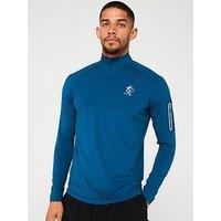 Gym King Mens Flex 1/4 Zip Funnel - Teal