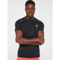 Gym King Men'S Flex Tee -Black/Silver