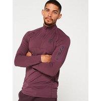 Gym King Men'S Flex 1/4 Zip Funnel Neck Top - Purple