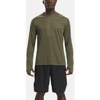 Reebok Mens Training Train Long Sleeve Tech T-Shirt - Green