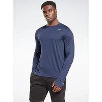 Reebok Mens Training Train Long Sleeve Tech T-Shirt - Navy