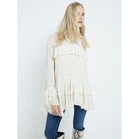 River Island Ruffle Detail Blouse - Cream