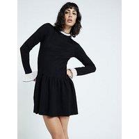 River Island Hybrid Frill Mini Dress - Black