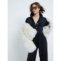 River Island Denim Boilersuit - Black