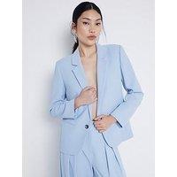 River Island Oversized Blazer - Light Blue