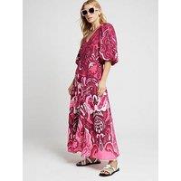 River Island Midi Tent Dress - Dark Pink