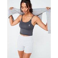 Gym King Womens 365 Long Line Tank Sports Bra - Grey