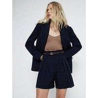 River Island Belted Short - Navy