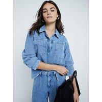 River Island Denim Tunic - Dark Denim