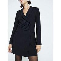 River Island Ruched Blazer Dress - Black