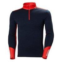 Helly Hansen Men'S Ski Lifa Merino Midweight 1/2 Zip Baselayer Top - Navy