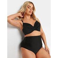Yours Curve Underwired Bikini Top - Black