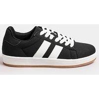 Yours Wide Fit Padded Skate Trainer - Black