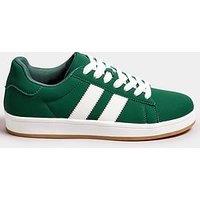 Yours Wide Fit Padded Skate Trainers - Green