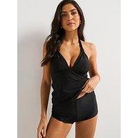 Everyday Shape Enhancing Tankini Top - Black