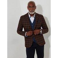 Joe Browns Charming Check Blazer Jacket - Brown