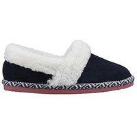 Hush Puppies Ariel Aztec Slipper - Navy