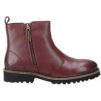 Hush Puppies Grace Zip Boot - Burgundy