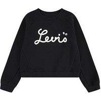 Levi'S Girls Levi'S Mixed Textures Crew Sweatshirt - Black