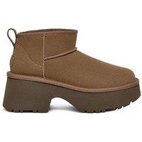 Ugg Womens Classic Ultra Mini New Heights Boots -Hickory