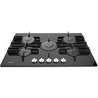 Hotpoint Direct Flame Ftghg751Dhbk 70Cm Gas Hob - Black - Hob With Installation