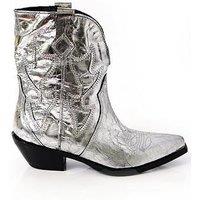 Free People Way Out West Boots - Silver