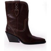 Free People Pitchfork Point Western Boots - Brown