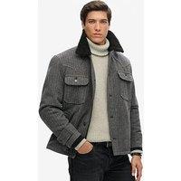 Superdry Merchant Wool Blend Chore Jacket - Grey