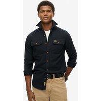 Superdry Trailsman Relaxed Fit Flannel Shirt - Black