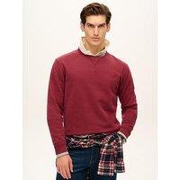 Superdry Essential Logo Crew Sweat Top - Dark Red