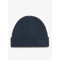 Superdry Essential Logo Knitted Beanie Hat - Navy
