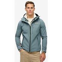 Superdry Hooded Soft Shell Trekker Jacket - Blue