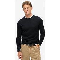 Superdry Essential Cashmere Blend Knitted Jumper - Black