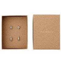 Pilgrim Piper Gift Set, Earrings 2-In-1 Set, Silver-Plated