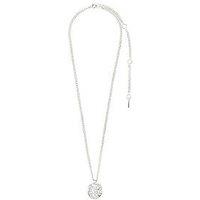 Pilgrim Scottie Coin Necklace Silver-Plated