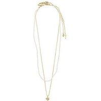 Pilgrim Arlet Necklace 2-In-1 Set, Gold-Plated