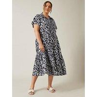 Evans Tiered Dress - Navy