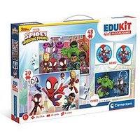 Clementoni Spidey & His Amazing Friends Edukit 4-In-1 Jigsaw Puzzles And Games Set